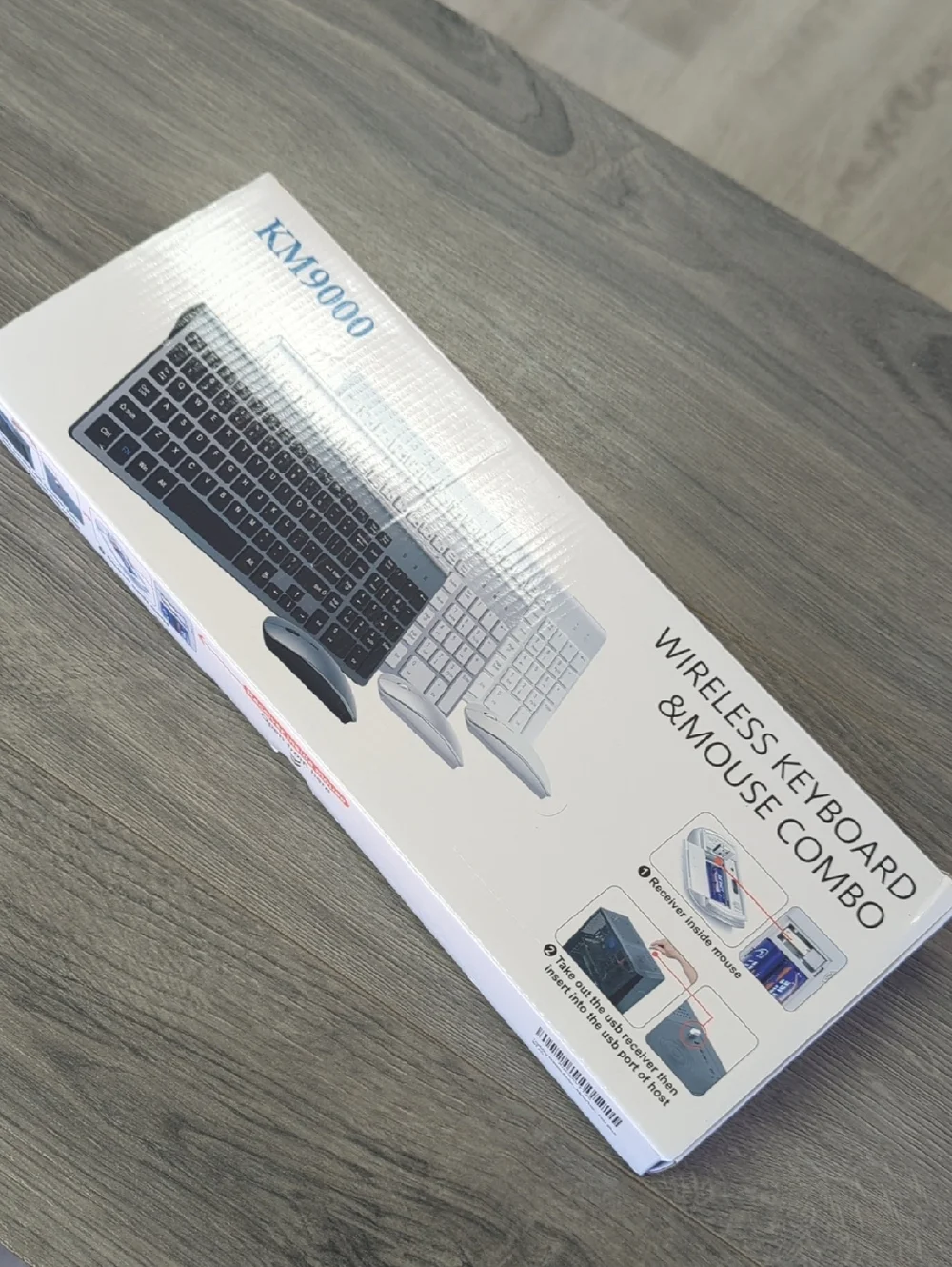 KM9000 TopMate Wireless Keyboard Combo Ultra Slim Gray Black